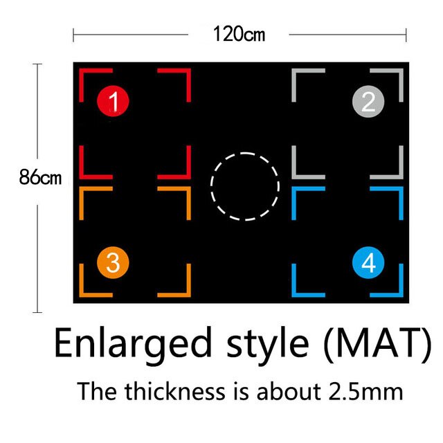 Tapis d'entraînement au pied de basket-Ball antidérapant, système d'entraînement régulier, accessoires auxiliaires de sport pour le contrôle du ballon avec un sac de transport: Set 4