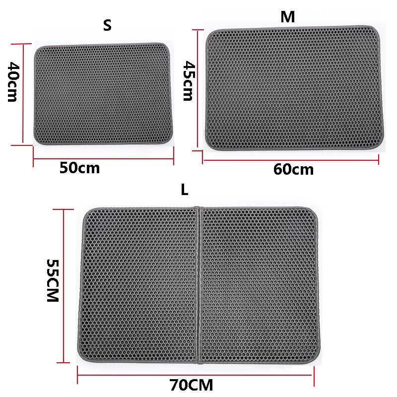 Cat Litter Mat Litter Pet Trapping Mat Double Layer Honeycomb Waterproof Litter Cat Uineproof Trapper Mat For Cat Litter Boxes