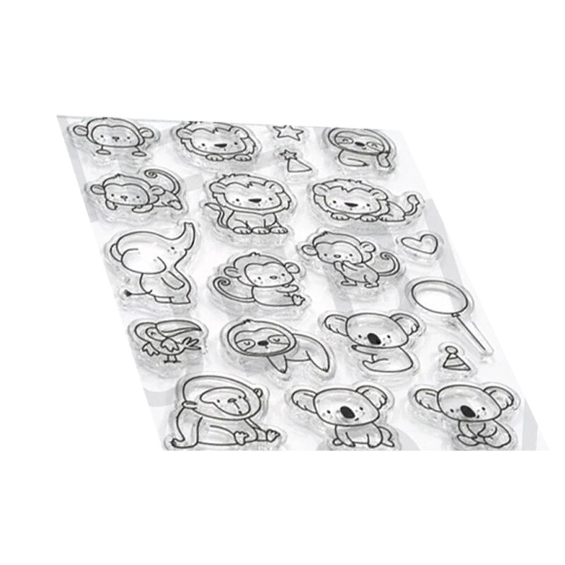 Dyr løve ape koala metall skjæringe dø og stempler sjablong til gjør-det-selv scrapbooking fotoalbum preging dekorativt papirkort: naken stempel