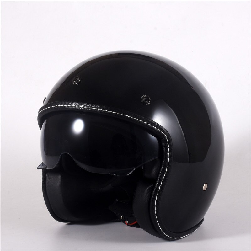 Motorcycle Helmets Electric Bicycle Helmet Open Face dark Lens Men Women Scooter Motorbike Moto Bike Helmet XS size