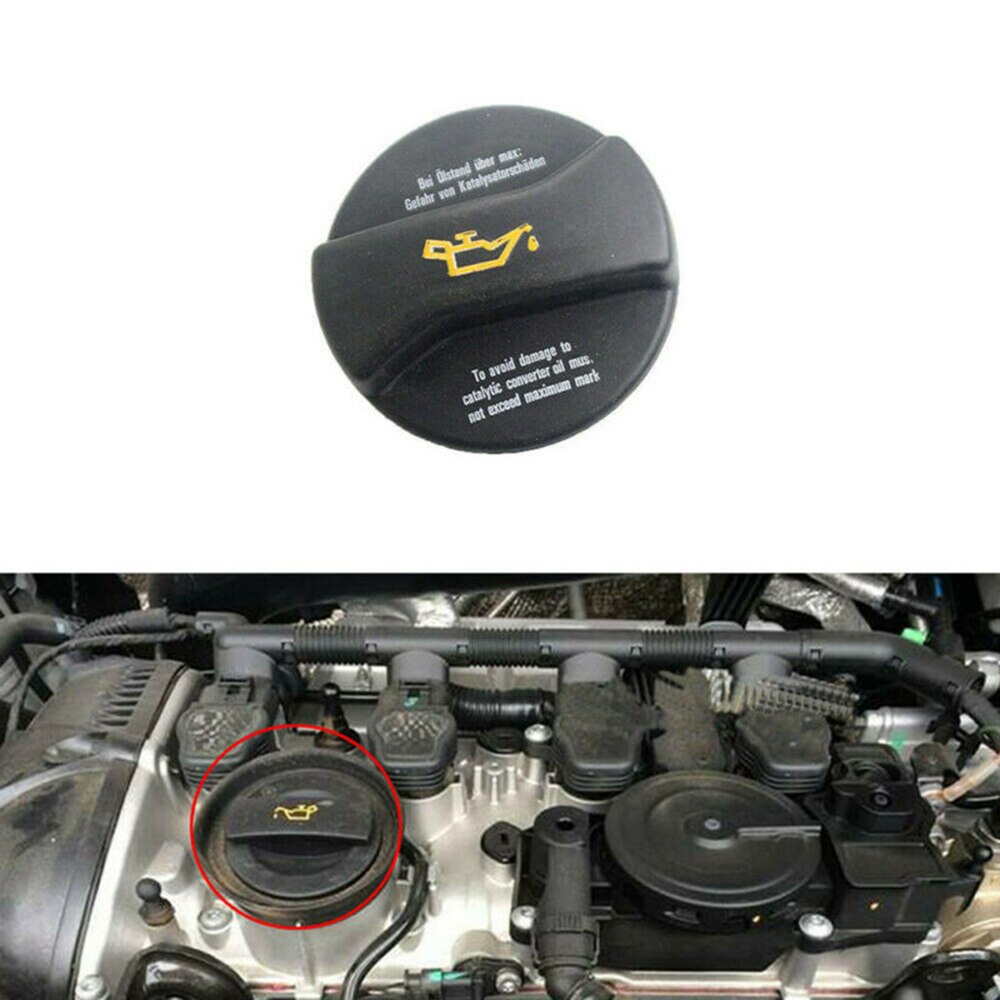 Auto olie lock cap komponenter motor fyldstof brændstof gas sort 1pc reservedele bil