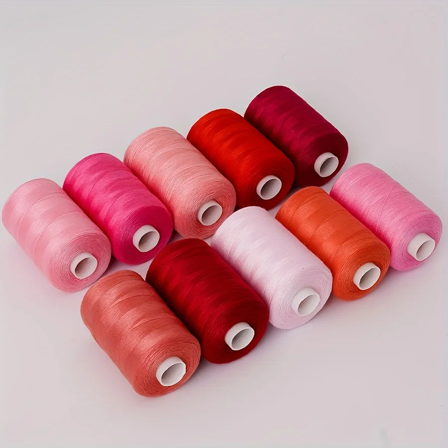 Kleur 402 Hand Naaigaren 1000 Yards Naaimachine Draad DIY Thuis Polyester Draad 10 Kleur Naaigaren Set: Beige