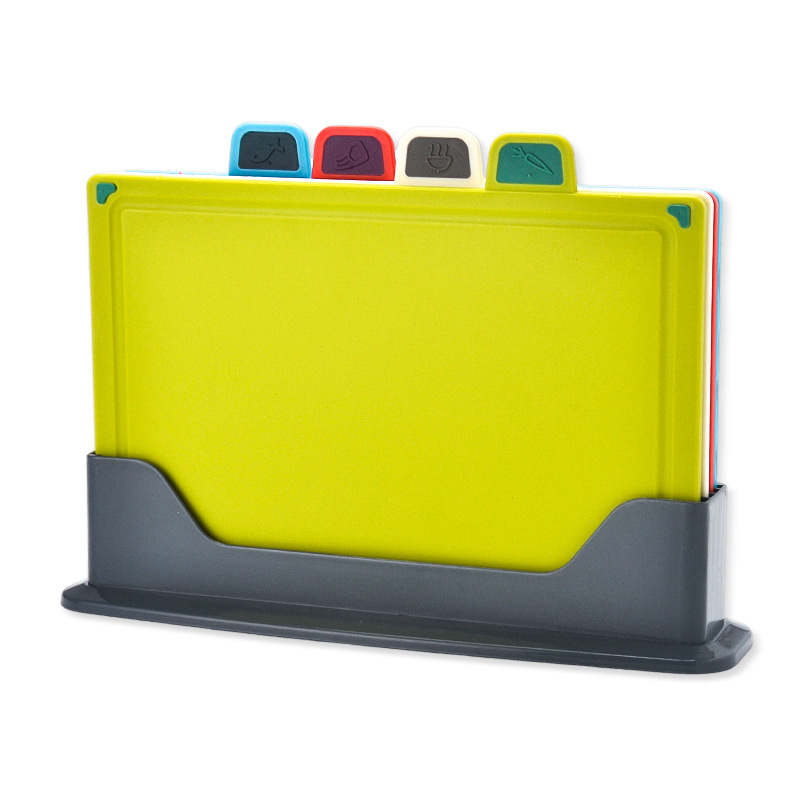 4Pieces Cutting Board Kitchen Gadget Home Portable Fruit Vegetable Nonslip PP Sorting Classification Cutting Board Cook Supplies: Default Title