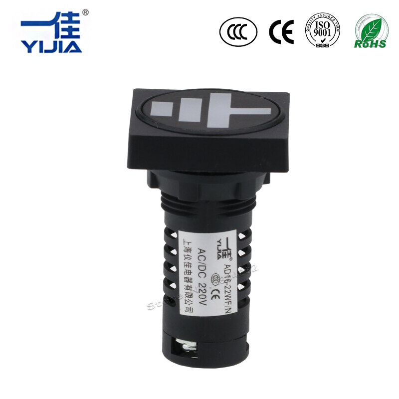 22mm Square Indicator Lights Ground Position Indicator Signal Lamp AD16-22WF/N 12V 24V 36V 48V 110V 220V 380V