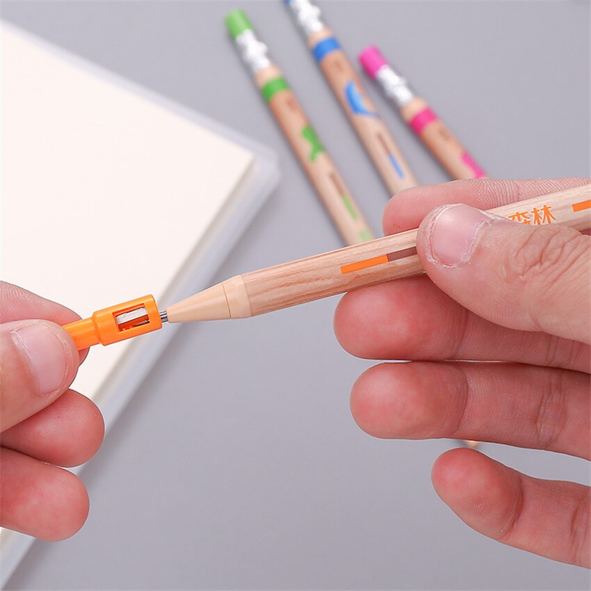 1 Pc Hb Mechanische Potloden Met Puntenslijper, 2B Potlood Vullingen Voor Student Schets Tekening Automatische Potlood Briefpapier Leveringen
