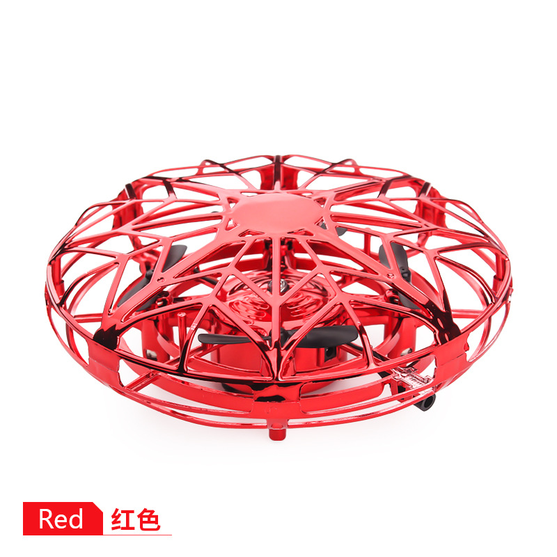 Smart gestus sensing ufo flyvende bold mini drone quadcopter fly rc legetøj håndstyret helikopter legetøj børn drenge piger: Rød