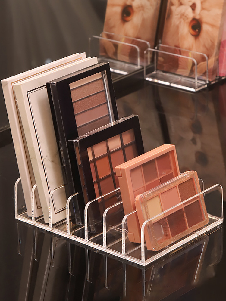 machen-hoch-Organizer, Schreibtisch-Mehrzellige Anzeige-Kasten, machen-hoch-Rouge, Kosmetik-Regal, 7 Fächer, Kunststoff-Lidschatten-Tablett, Aufbewahrungsbox