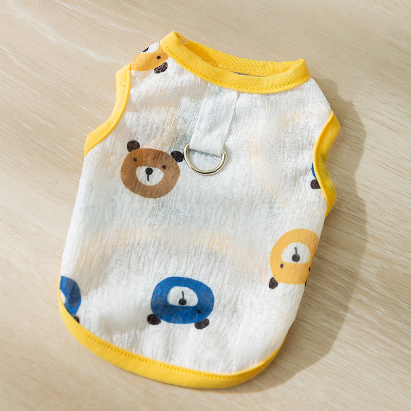 Koelvest voor honden Zomer hondenkleding Ademend mesh Kat T-shirt Chihuahua Bichon Kleding Hond Meisje Kostuum Dun puppyshirt: XXL / Roze