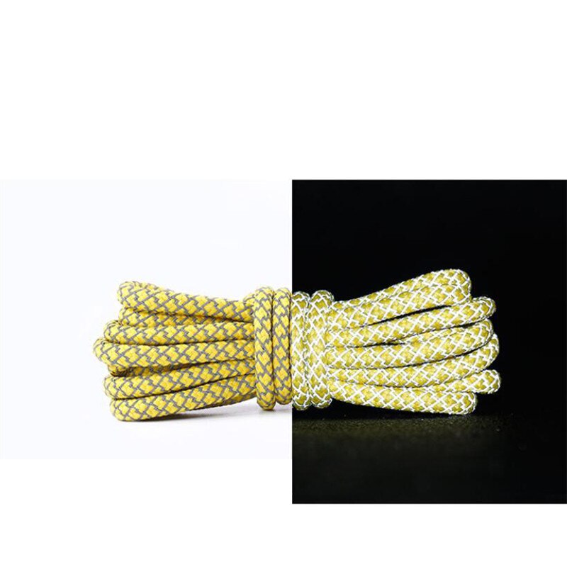 1 Paar 120Cm Reflecterende Schoenveters Lichtgevende Schoenveters Schoenen Vrouw Man Casual Sport Veters Ronde Veters Accessoires: YELLOW