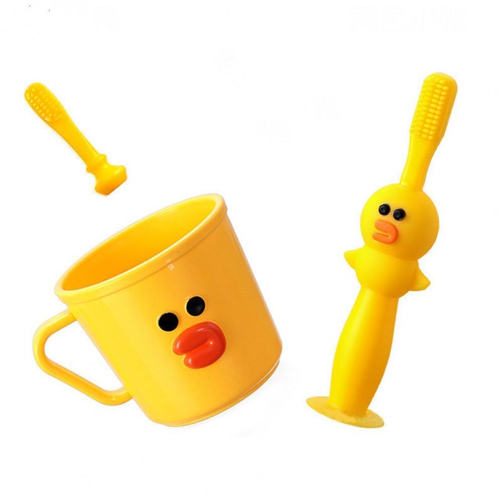 3 pz/set bambini spazzolini da denti disegno del fumetto cura dei denti 0-3 anni bambino tazza spazzolini da denti Set per la casa bambini spazzolini da denti
