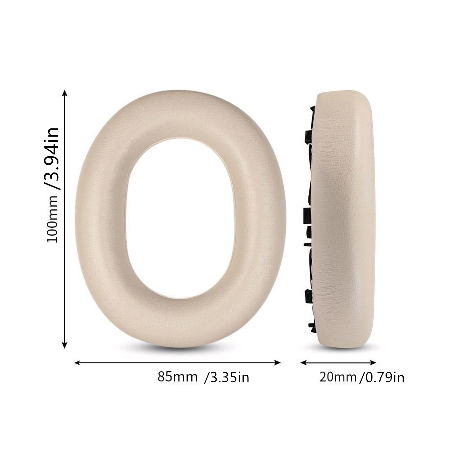 1 paar hoofdtelefoon oorkussens vervanging eiwit lederen kussenhoes oorkussen voor Huawei Freebuds Studio headset accessoires zwart