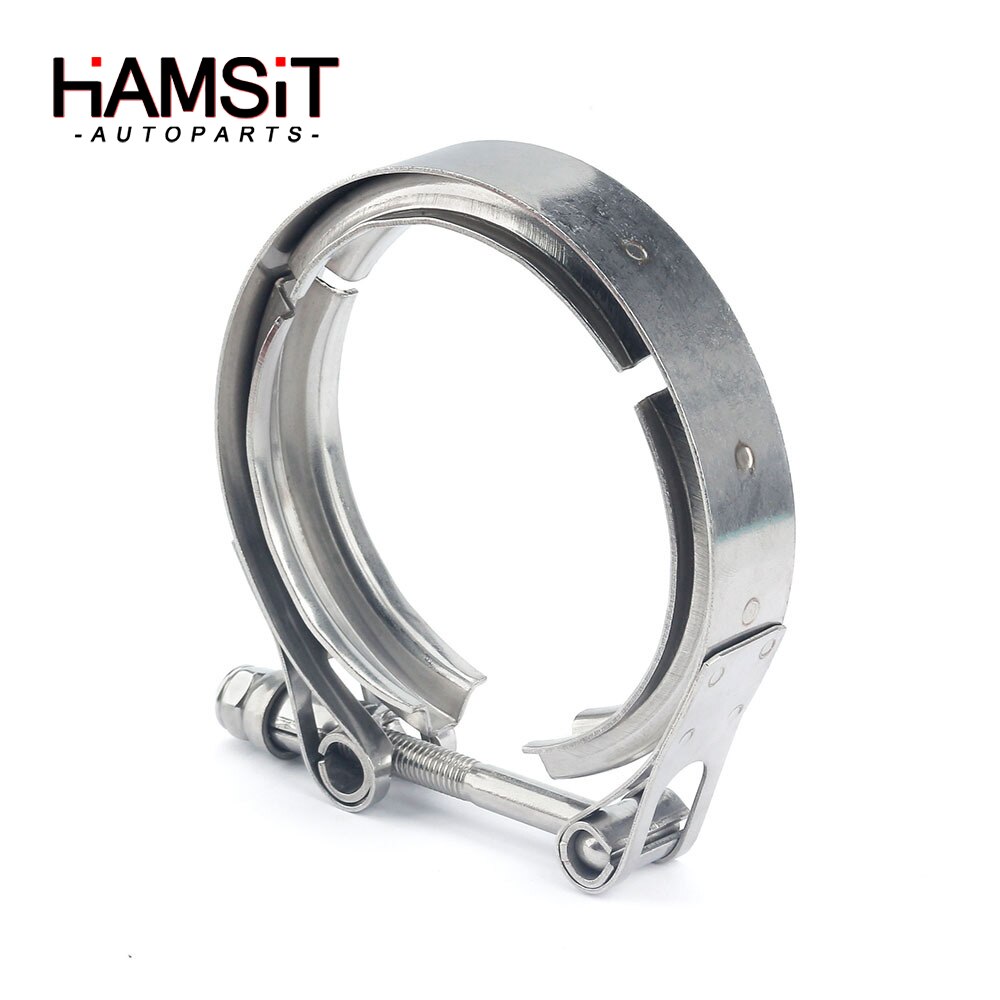 Hamsit Auto car stainless steel hose clamp #304 flange clamp V-shaped pipe clamp special for automobile exhaust dropshopping