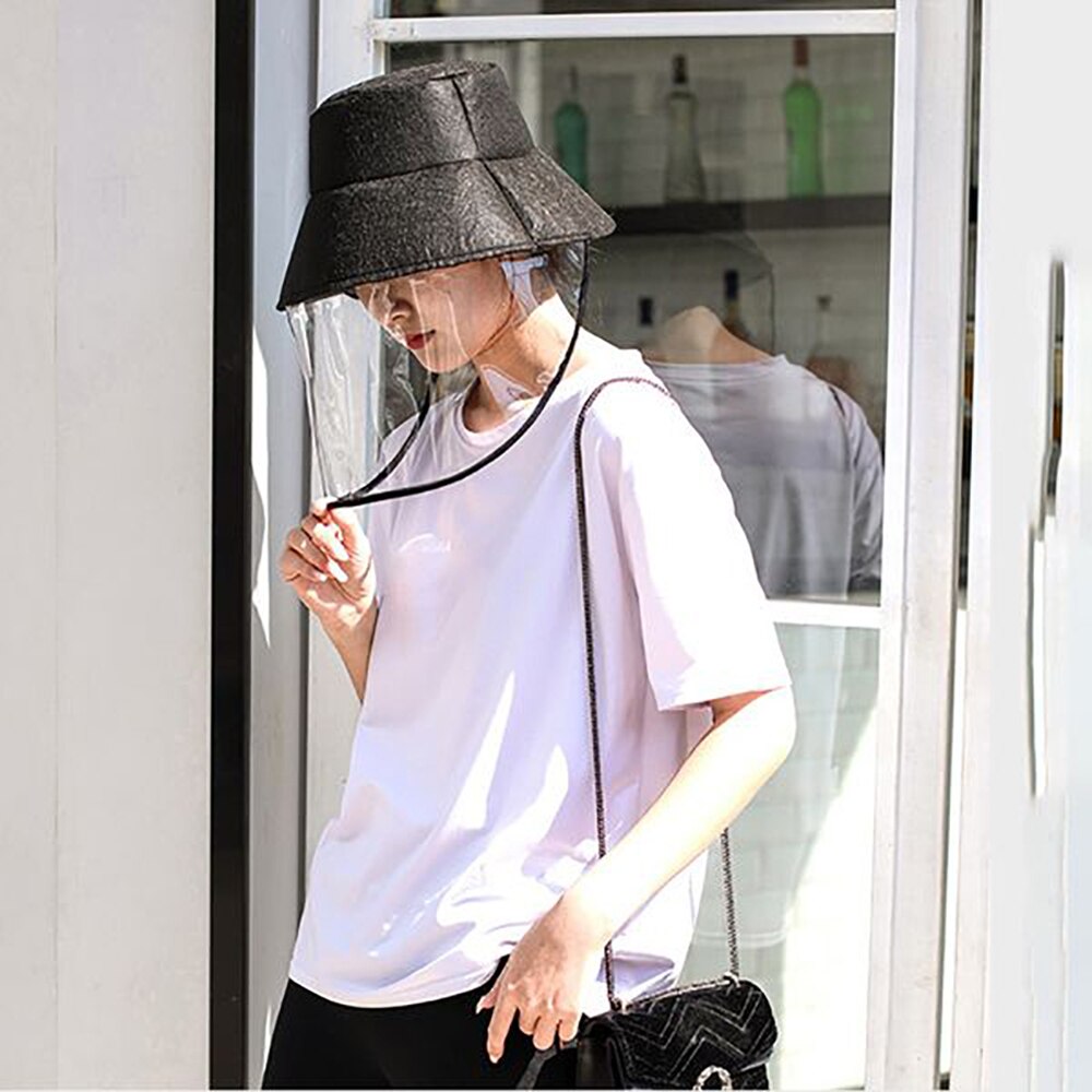 Multi-function Protective Cap Anti Infection Protective Hat Eye Protection Anti-fog Windproof Hat Anti-saliva Face Cover Cap
