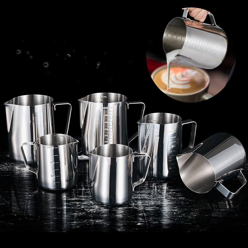 Stainless Steel Milk Frothing Jug Espresso Coffee Pitcher Barista Craft Coffee Latte Milk Frothing Jug Pitcher 350/550/900ml