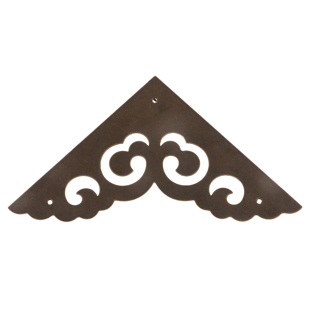 Retro stil dekorativ hjørneplate sikre hjørner beskyttere kantdeksel dekorative hjørnevern messing skyet hul ut