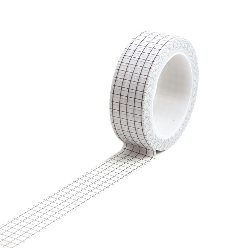 Black and White Grid Washi Tape Japanese Paper DIY Planner Masking Tape Adhesive Tapes Stickers Decorative Stationery Tapes 10M: 1