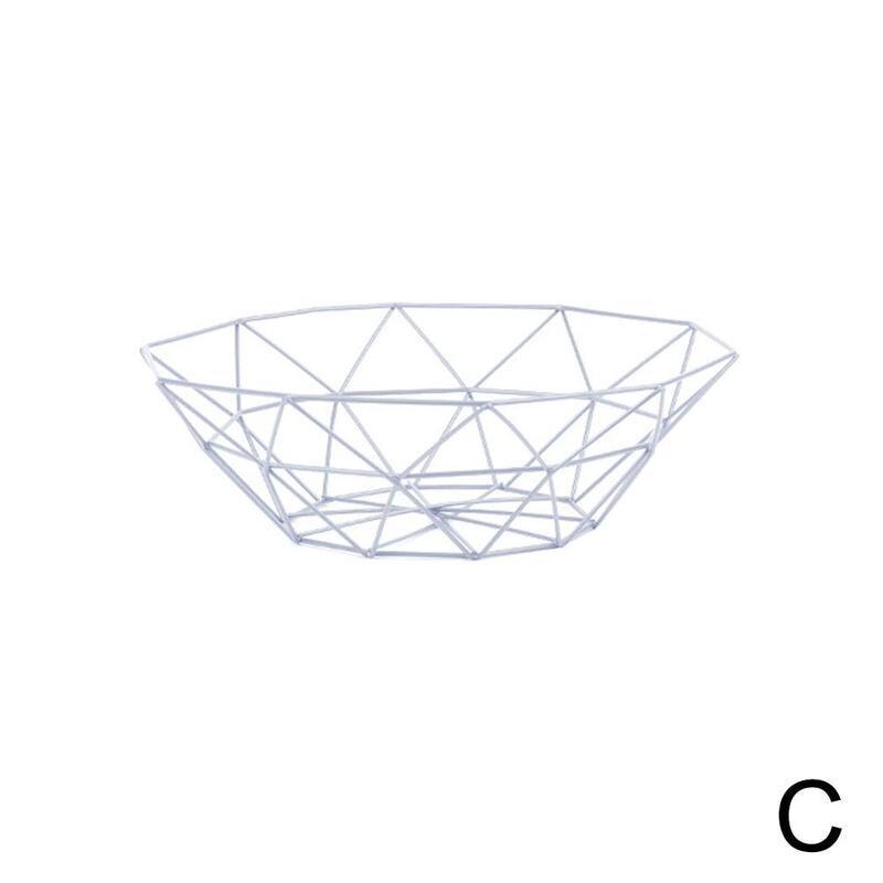 Plato para fruta de estilo nórdico para el hogar, olla de estilo europeo forjado F9O7, cesta para aperitivos, drenaje de hierro, Fru I2R0: C