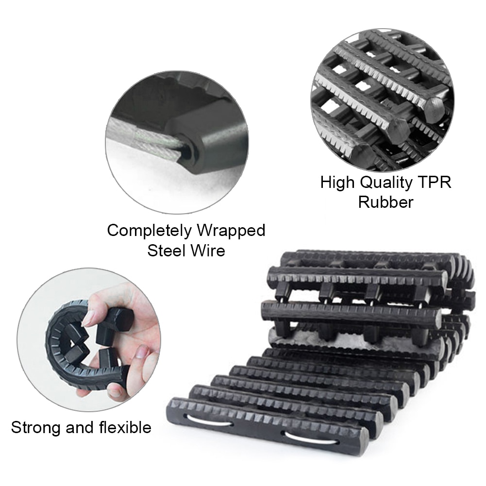 Universal Anti-skid Traction Mat For Automobile Emergency Self-rescue Anti-trapping Track Tire Ladder For Snow Sand Swamp