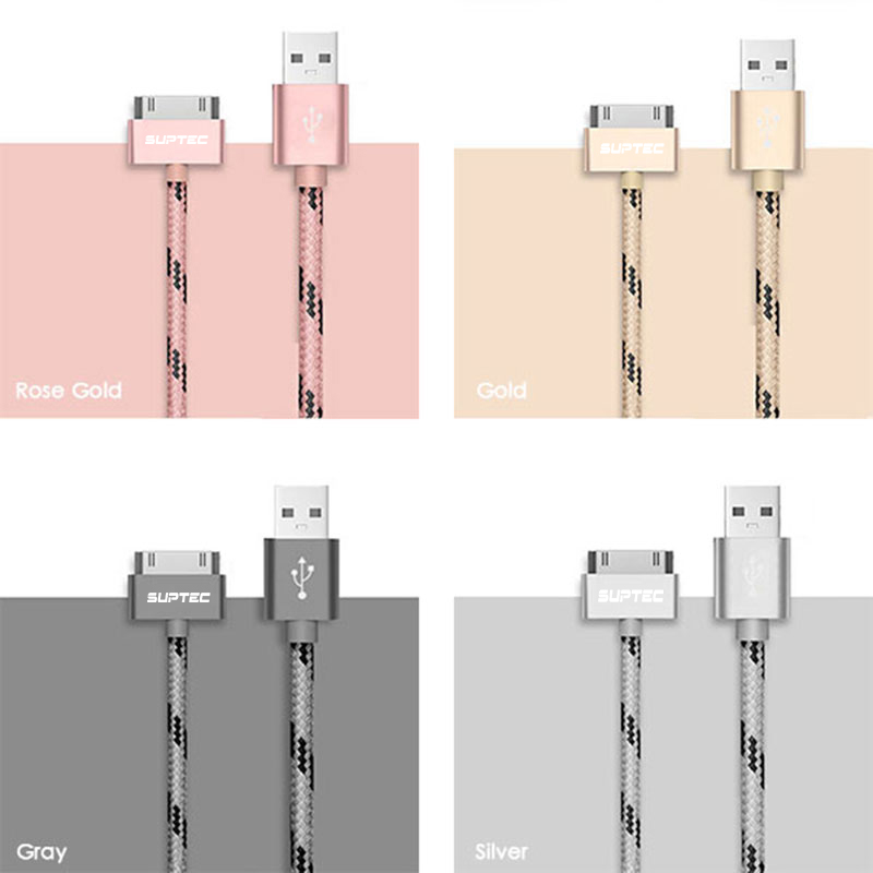 SUPTEC Usb-kabel Lading Snel Opladen voor iphone 4 s 4s 3GS 3G iPad 1 2 3 iPod Nano itouch 30 Pin charger adapter Data Sync cord