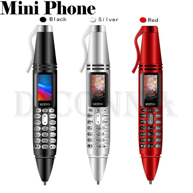 Mini Pen Mobiel GSM Dual-SIM Camera Mobiele Telefoon Zaklamp Draagbare Bluetooth Dialer Mobiele Telefoon Camera Afstandsbediening