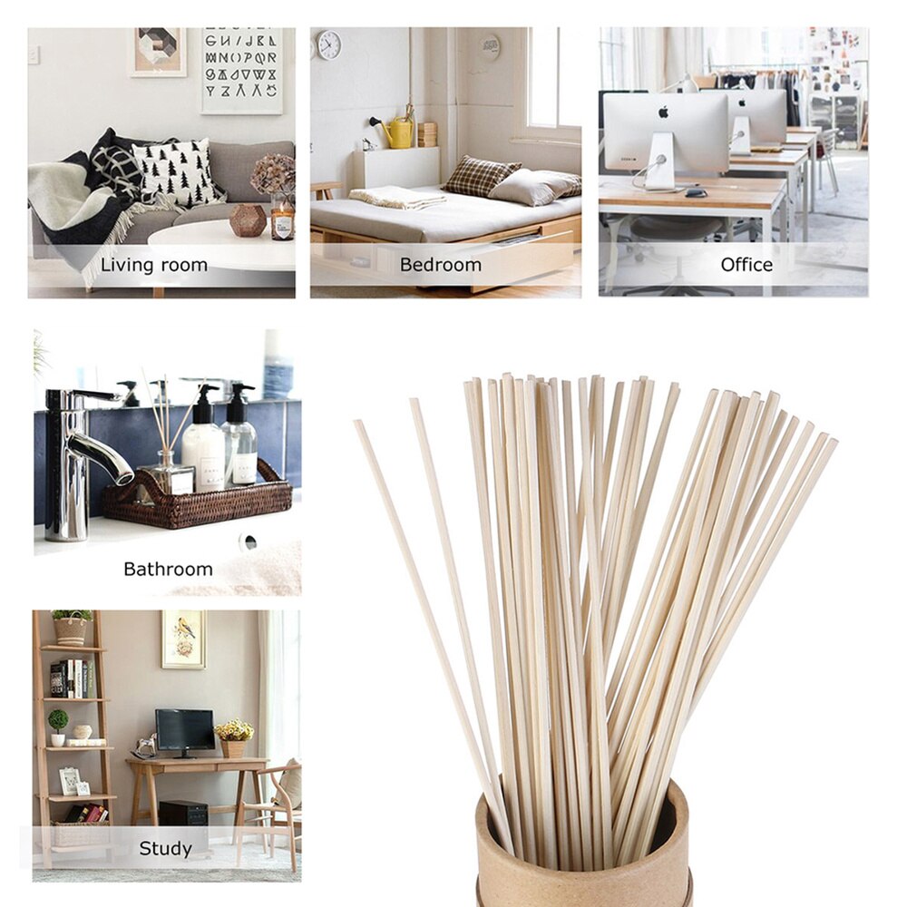 100pcs Rattan Reed Sticks Natural Fragrance Straight Reed Diffuser Aroma Oil Diffuser Rattan Sticks