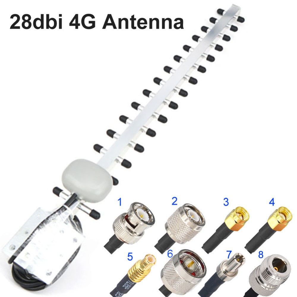 4G Antenne Yagi Antenne 28dbi 4G LTE SMA Bnc TNC RP SMA Männlichen TNOutdoor gerichtet Booster Verstärker Modem RG58 1,5 m