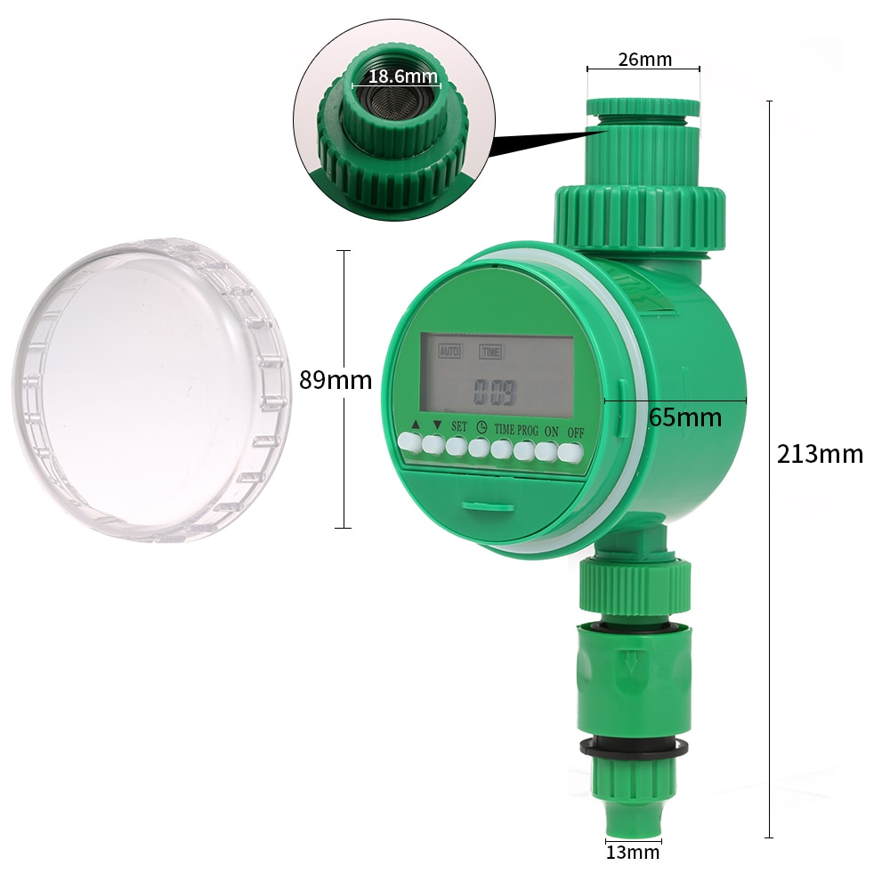Garden Irrigation System Automatic Intelligent Programmable Greenhouse Watering System Timer With LCD Display Rain Sensor Tap