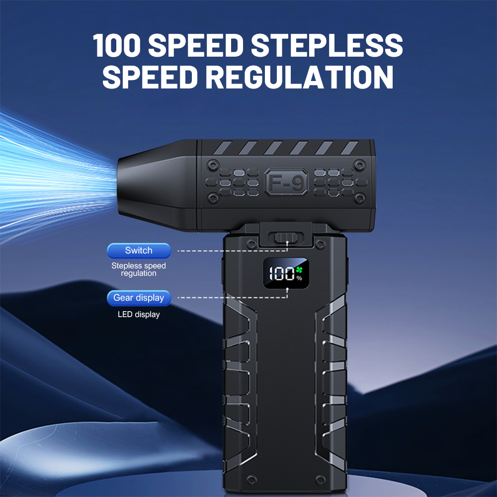 Mini krachtige luchtblazer 160000 RPM 52 m/s borstelloze motor Draagbare turbo-jetventilator Blower Batterij Air Duster Blower voor autobladeren