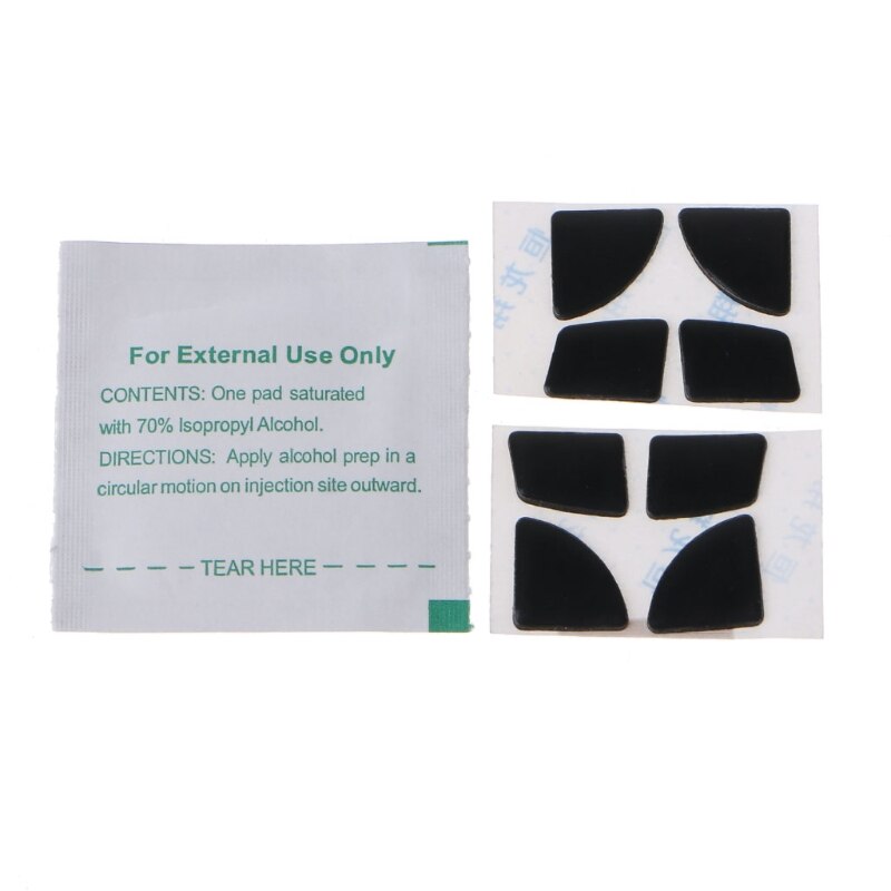 2Sets Replacement Mouse Feet Generic Mouse Feet Sticker Mouse Skates Pads Black