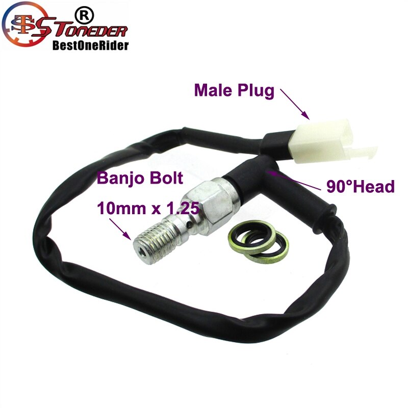 STONEDER Motorrad Hydraulische Bremse Licht Schalter Banjo Bolzen 10mm x 1,25 Tonhöhe Für Nissin Bremsen Honda Yamaha Kawasaki Suzuki