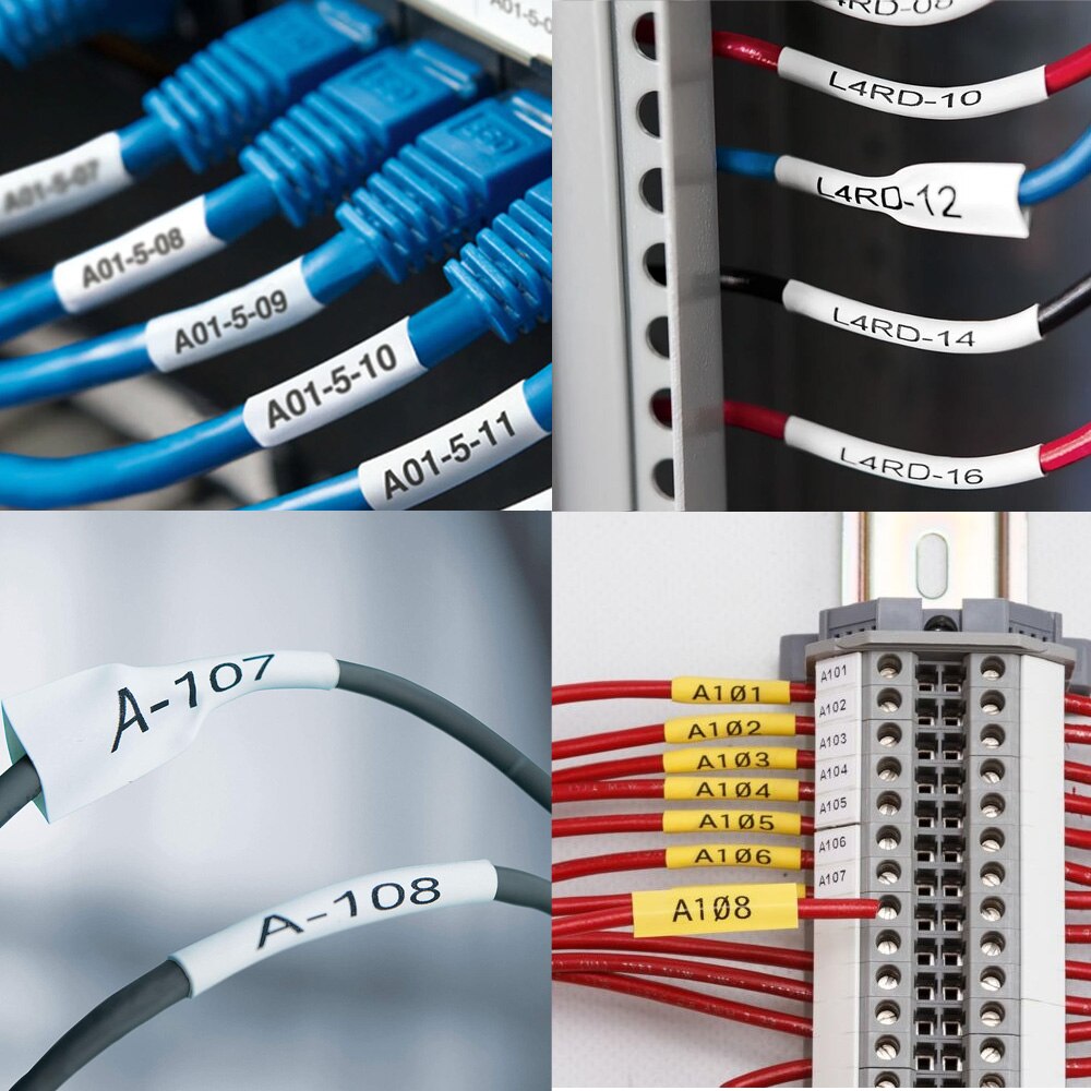 Il nero su bianco giallo per il creatore dell'etichetta di p-touch del fratello HSe-251 il nastro dell'etichetta della metropolitana termorestringente di 24mm per il HSe-651 del fratello