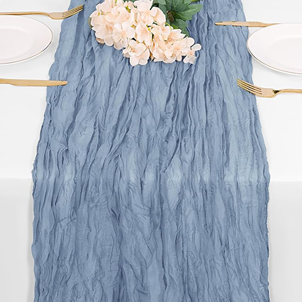 Rosa boho ostduksduk löpare halvtransparent gasvävtyg babyrosa löpare bröllop födelsedagsfest babyshowerdekorationer: 30*220cm / Röd