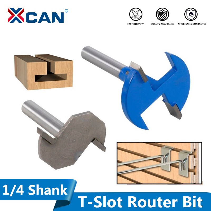 Xcan 1pc 1/4 '' (6.35mm)  skaft t slidsfræser fræser hårdmetal rille fræser bit træfræser