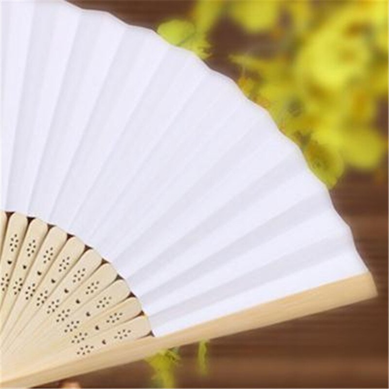 DIY Hand Papier Fans Pocket Vouwen Bamboo Fan Verjaardagsfeestje Bruiloft DIY Home Decoratie