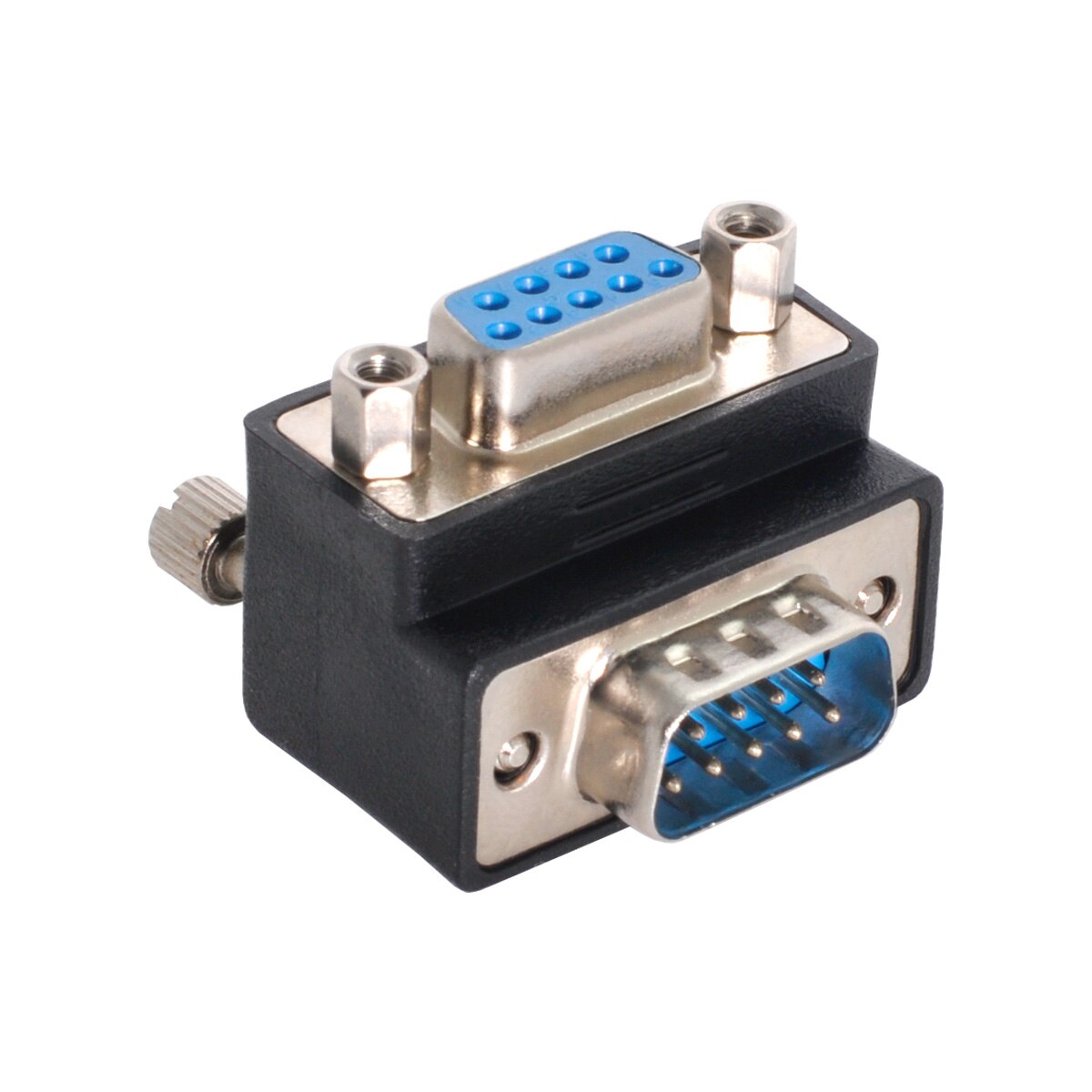 Cy Down Haaks 270 Graden RS232 D-Sub 9Pin Mannelijke Schroef Type Om Vrouwelijke Moer Type Extension Adapter