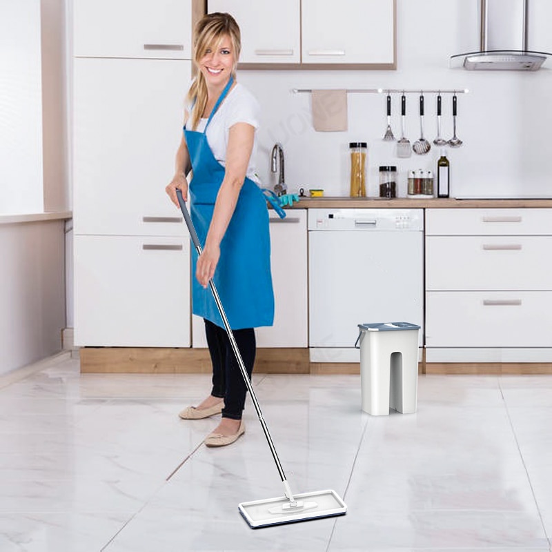 Vloer Mop Set Automatische Spin Mop Vervangbare Mop Doek Hand-Gratis Wassen Mop Platte Squeeze Magic Huishoudelijke Keuken Schoonmaken gereedschap
