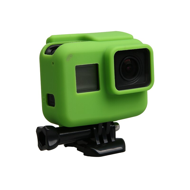Anti-ripe silikon gel kamera beskyttende deksel skallhus for gopro hero 5 6 7 action kamera go pro tilbehør: Grønn