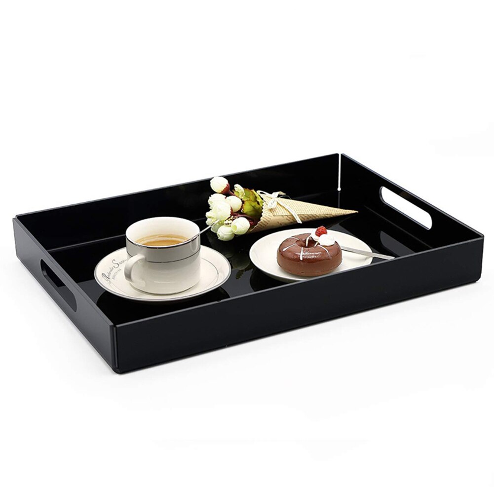 Bandeja para servir de acrílico, alimentos de cocina para el hogar, aperitivos de café, soporte para bebidas y postres