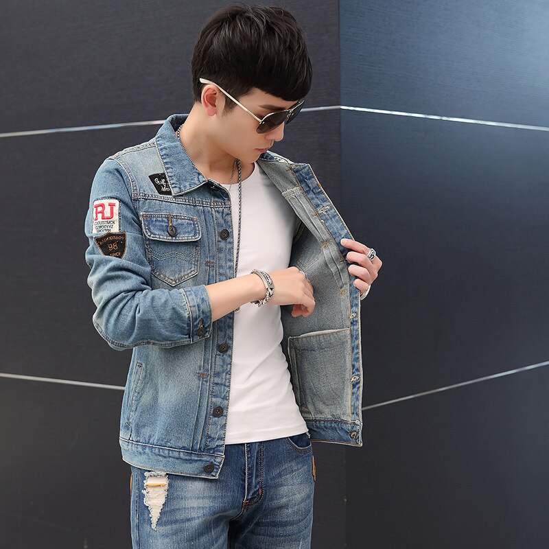Chaqueta de vuelo de pantalones vaqueros rotos para hombre, abrigos de Hip-Hop, ropa de calle informal