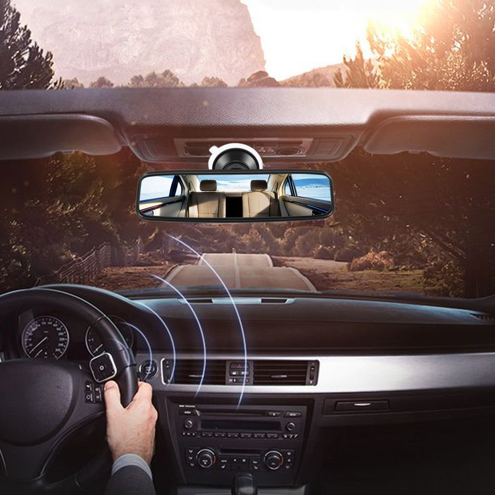 Espejo retrovisor Universal para Interior trasero de coche con ventosa de PVC espejo retrovisor de gran angular curva convexa automática