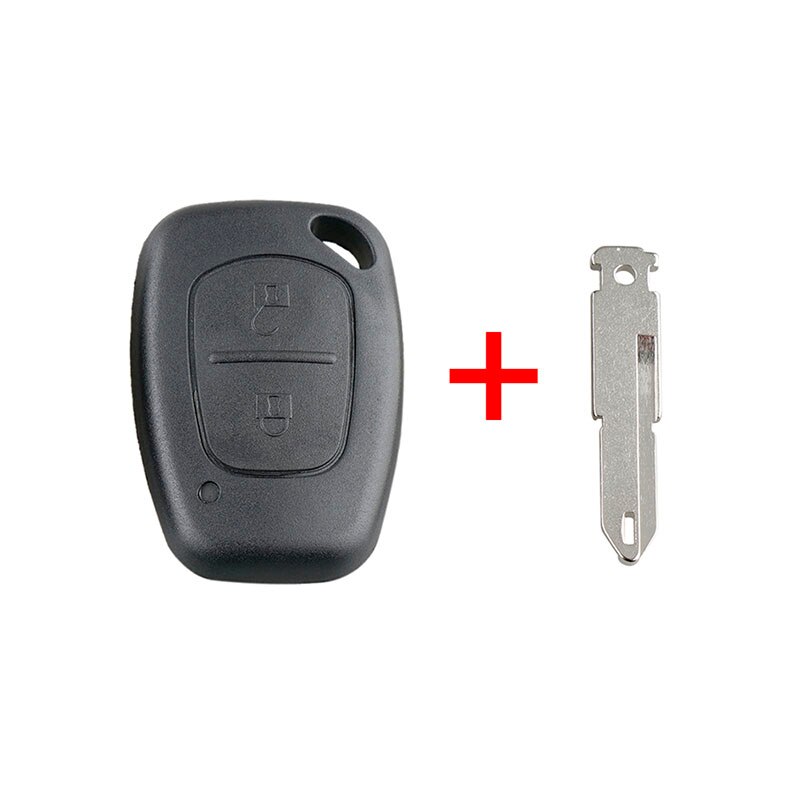 Bhkey 2 -painikkeinen kauko -ohjain auton avainkuoren suojus fob -kotelo opel opel vivaro renault movano trafic renault kangoo blank: Ne73 terä
