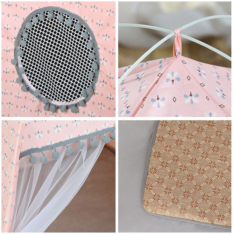 Foldable Pet Dog Tent House Portable Cute Pattern Soft Mat Sturdy Cat Cage Pet Cat Small Dog Puppy Kennel Tents Pet Supplies
