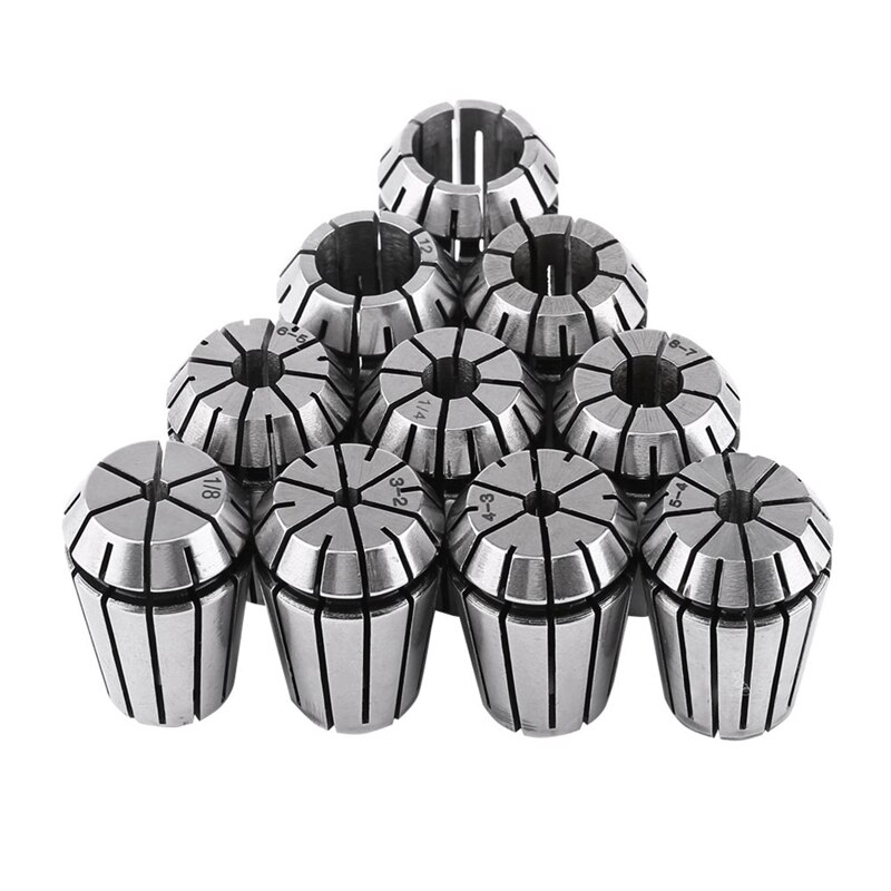 10Pcs ER20 Precision Spring Collet Set CNC Milling Lathe Tool ER20 Spring Collet Chuck