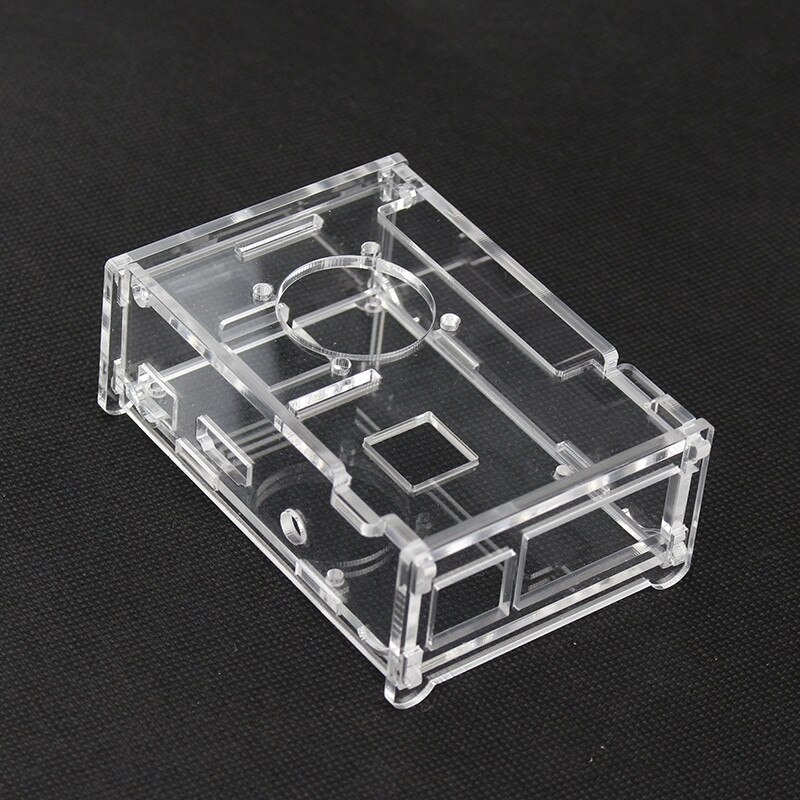Raspberry Pi 3 Acrylic Case Clear Case Transparent Enclosure+Power Charger Adapter+Cooling Fan+Aluminum Heat Sink for RPI 3