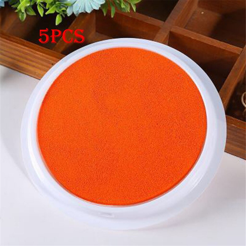 5Pc Kinderen Diy Vinger Palmen Schilderen Graffiti Afdrukken Modder Verf Plaat # C7: Orange 