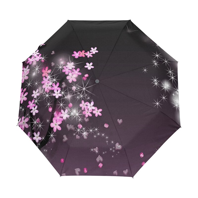 Echt 3 Vouwen Bloemen Paraplu Regen Vrouwen Automatische Waterdicht Winddicht Paraguas Meisjes Guarda Chuva Vrouwelijke: Default Title
