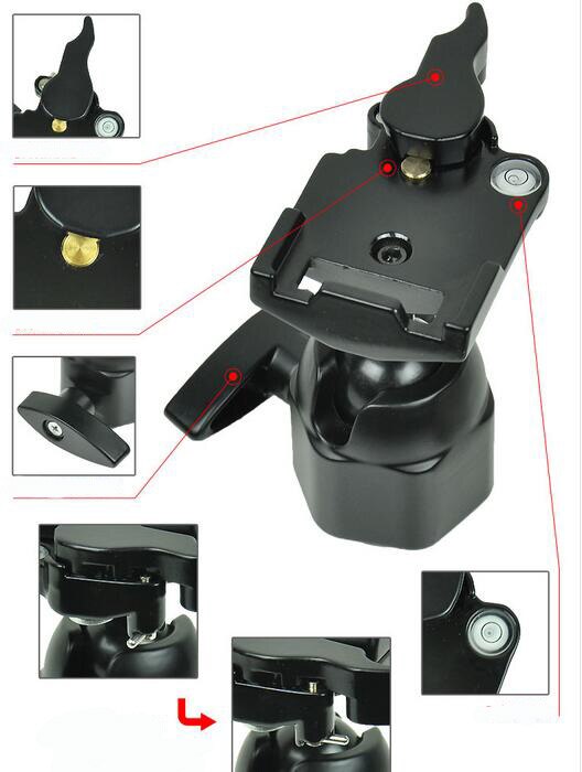 Weifeng Profi SCHICKER FT WF 6662A FT-6662A Kamera Stativ Kugelkopf für DSLR Kamera DV