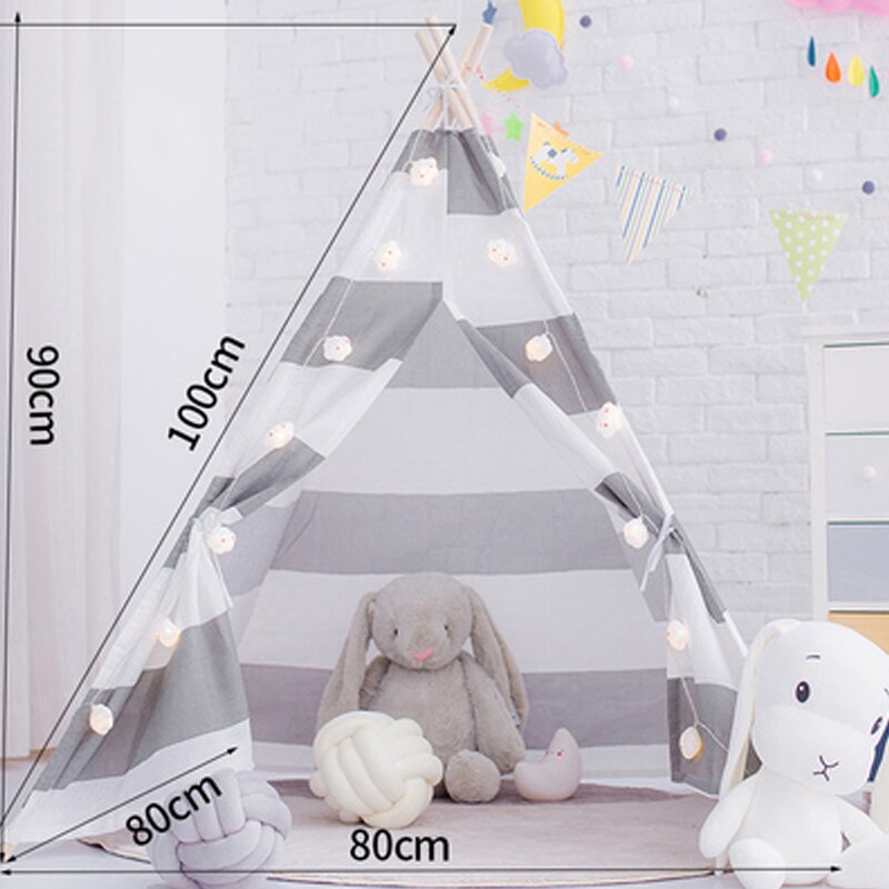 Vouwen Indiase Kinderen Tent Wigwam Eenvoudig Te Installeren 1M Kids Tenten Tipi Indoor Speelhuis Baby Baby Teepee