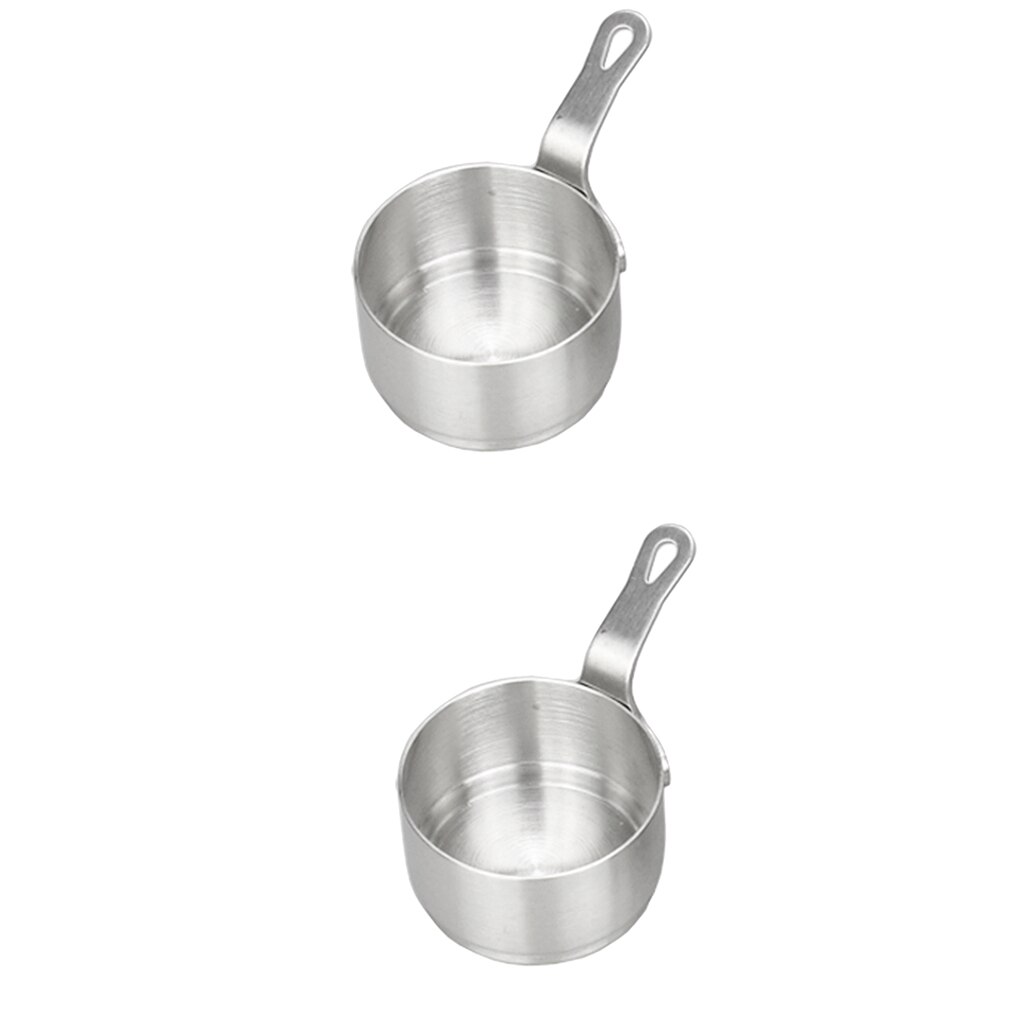 2 stk non-stick mini kasserolle kokekar kokepanne gryte saus serveringspanne 50ml