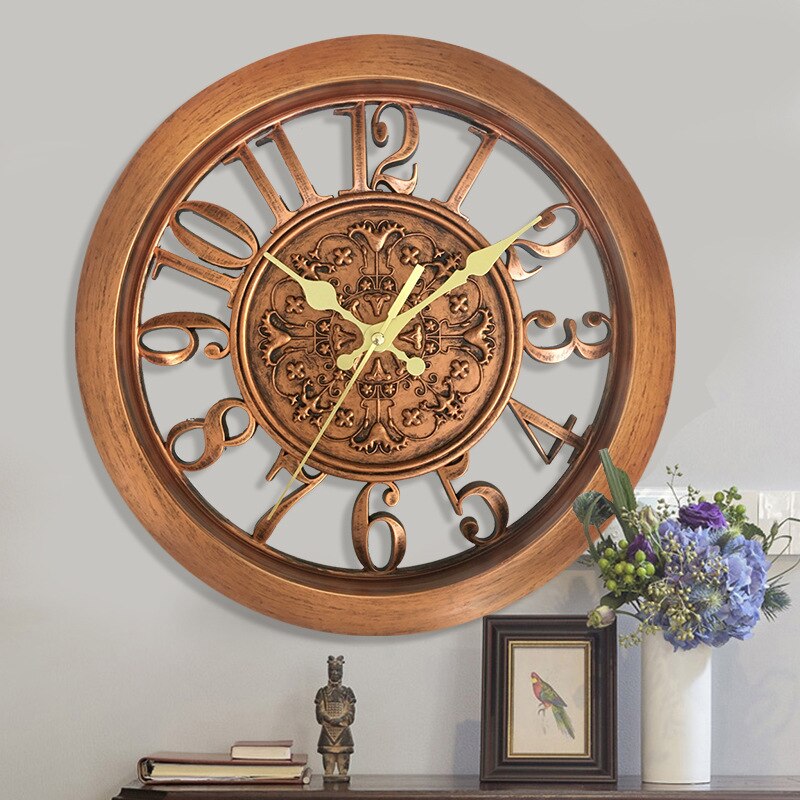 Meijswxj 3d vægur saat ur reloj de pared duvar saati vintage digitale vægure stue vægdekoration forsyninger: Chokolade